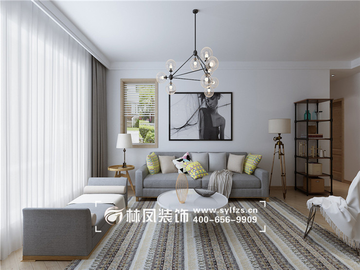 外灘三號-92平- 現(xiàn)代風格-客廳1.jpg