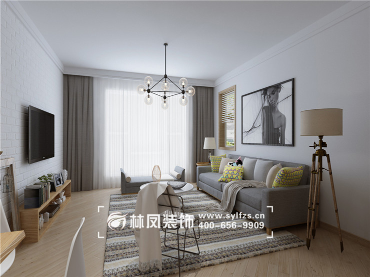 外灘三號-92平- 現(xiàn)代風格-客廳.jpg